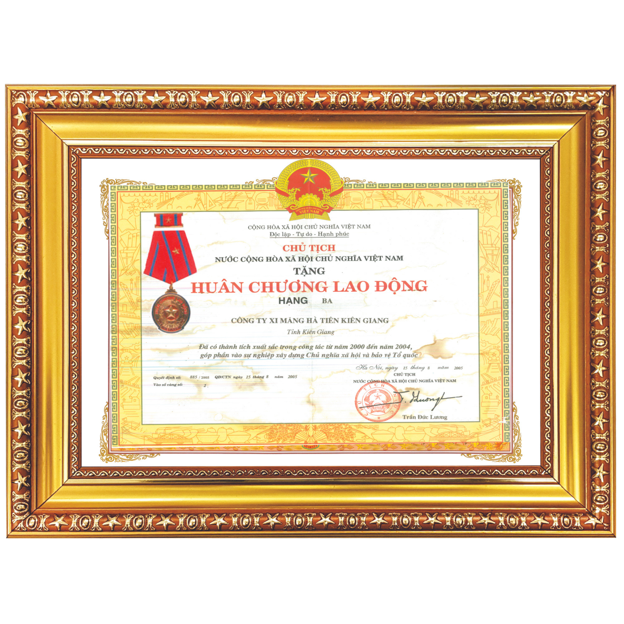  HUÂN CHƯƠNG LAO ĐỘNG HẠNG BA 